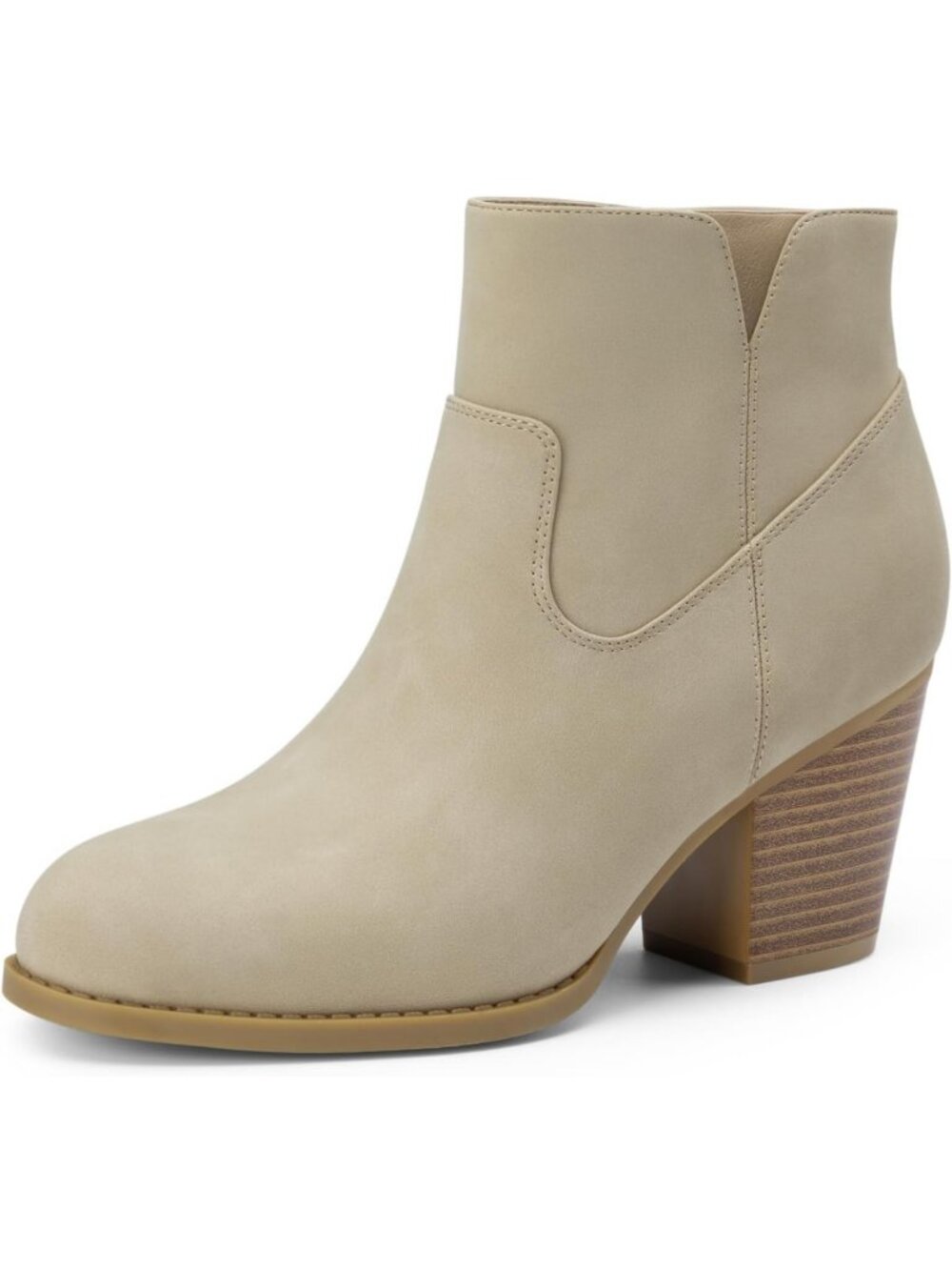 Chic High Heel Ankle Booties for Women - Stylish Short Boots with Side Zipper